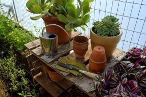 Potting shed shelf or table